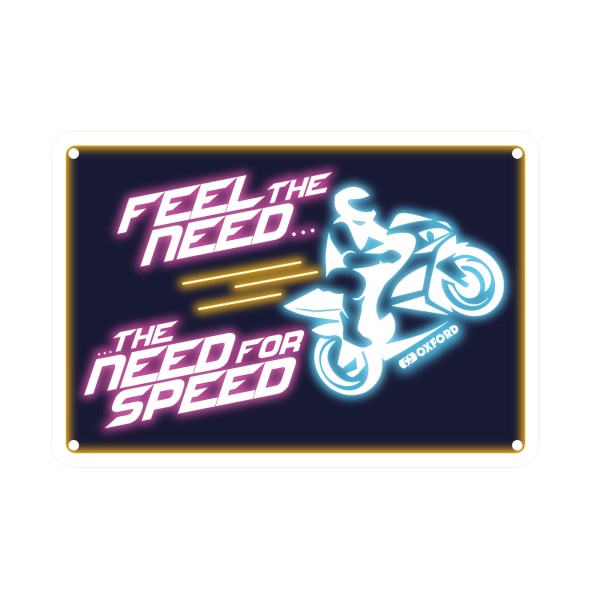 Oxford Oxford garage metal sign: feel the need the need for speed